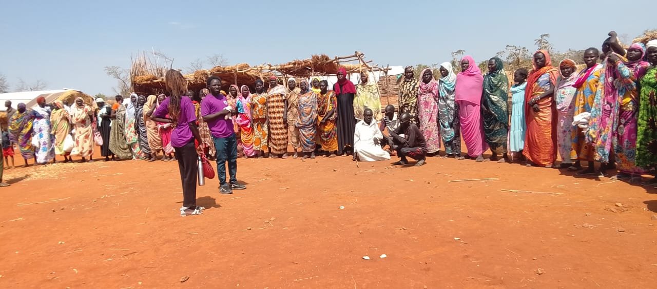 Single mothers gathered in the community